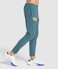 Script Woven Joggers Cargo Blue