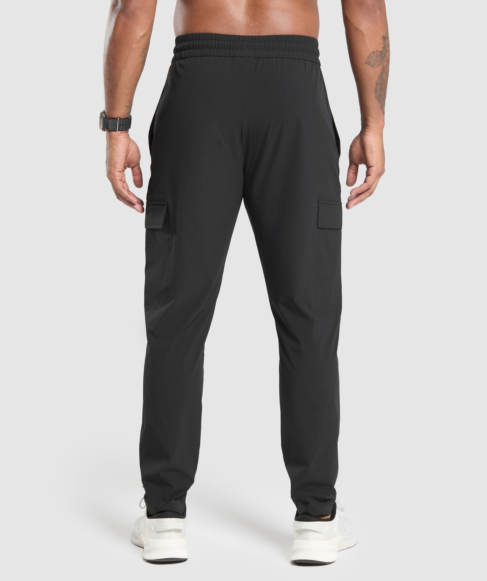 Stretch Woven Cargo Pants Black