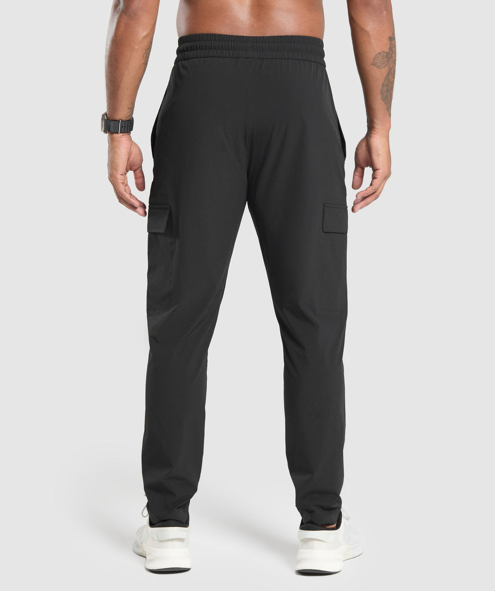 Stretch Woven Cargo Pants Black