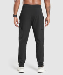 Stretch Woven Cargo Pants Black