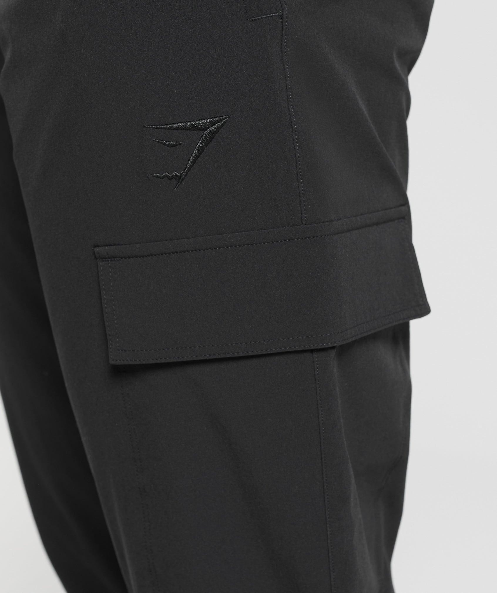 Stretch Woven Cargo Pants Black