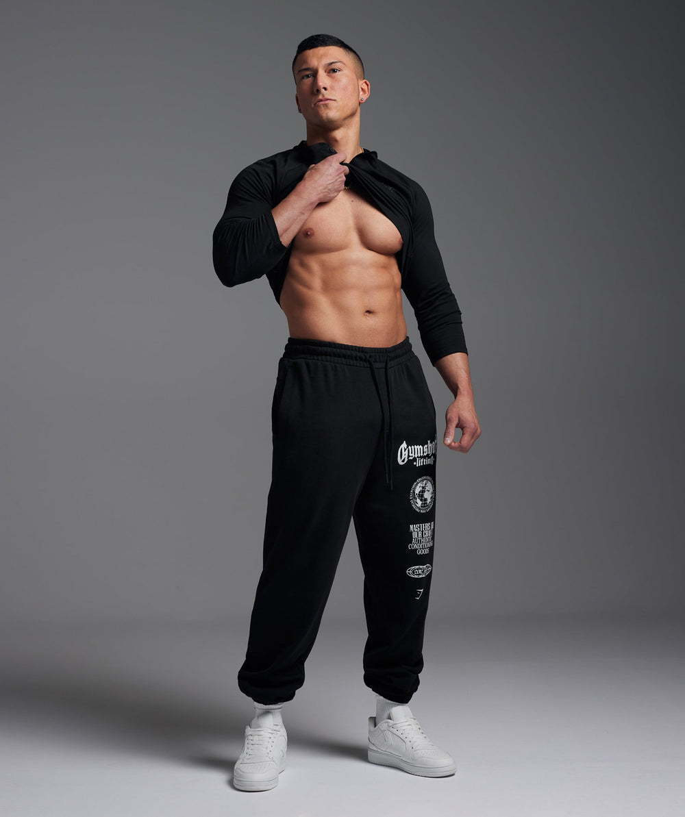 Global Lifting Oversized Joggers Black