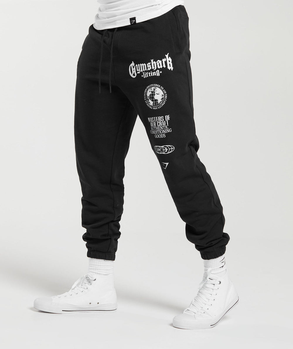 Global Lifting Oversized Joggers Black