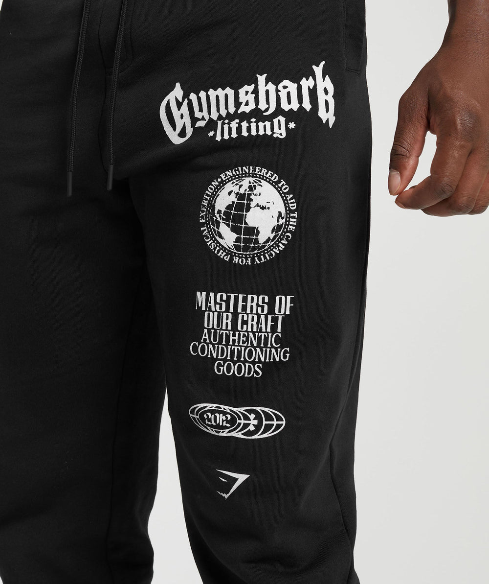 Global Lifting Oversized Joggers Black