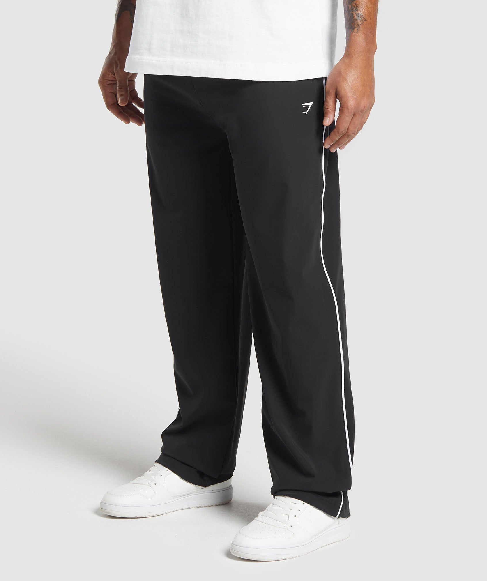 Contrast Straight Leg Pant Black