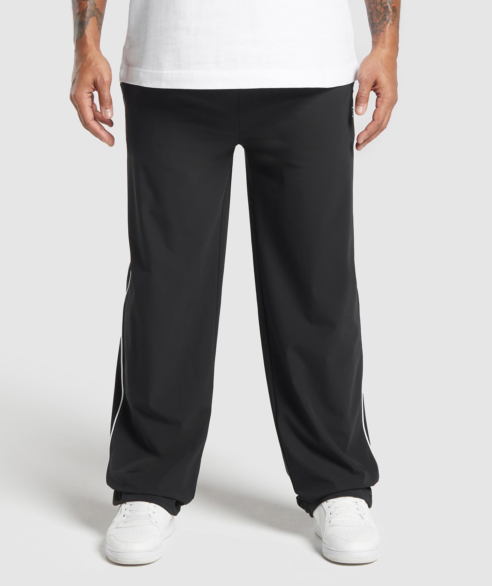 Contrast Straight Leg Pant Black