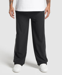 Contrast Straight Leg Pant Black