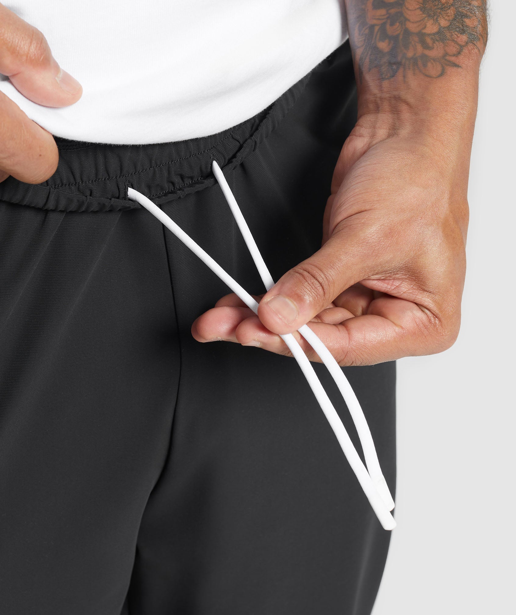 Contrast Straight Leg Pant Black