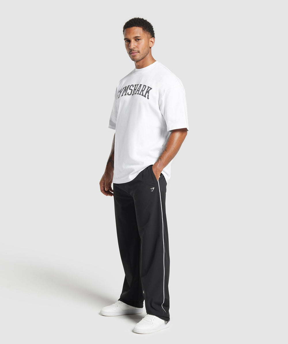 Contrast Straight Leg Pant Black