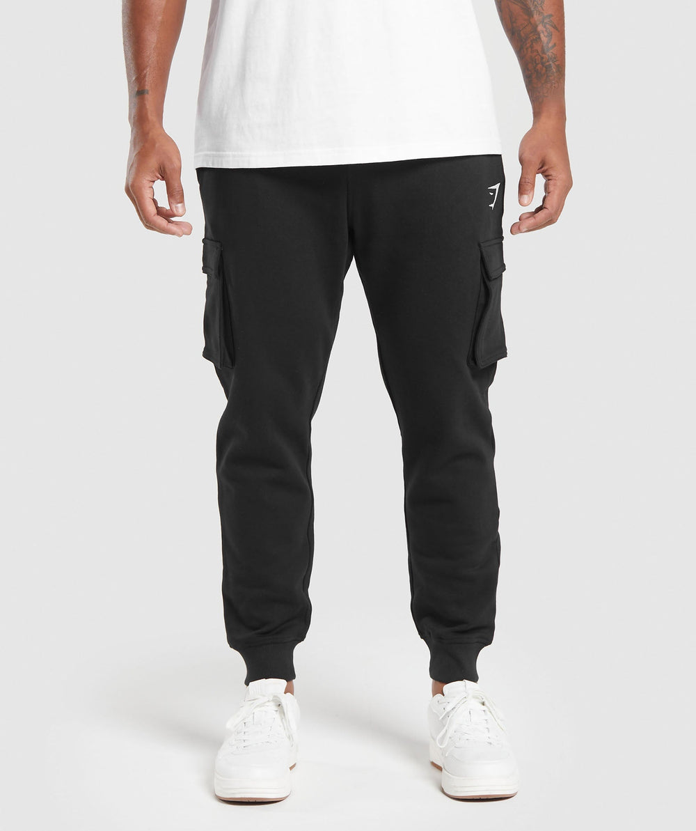 Crest Cargo Joggers Black