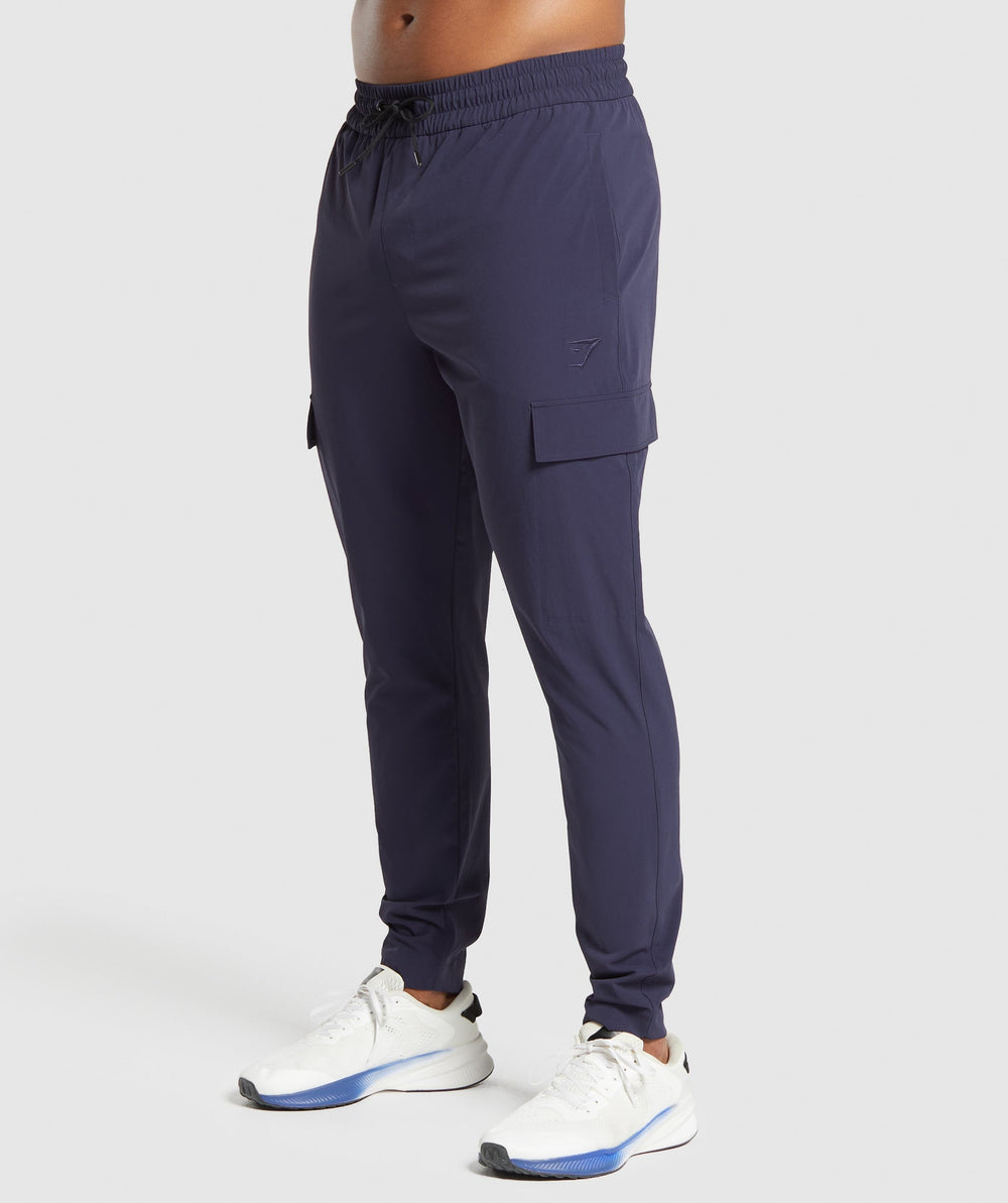 Stretch Woven Cargo Pants Heavy Blue