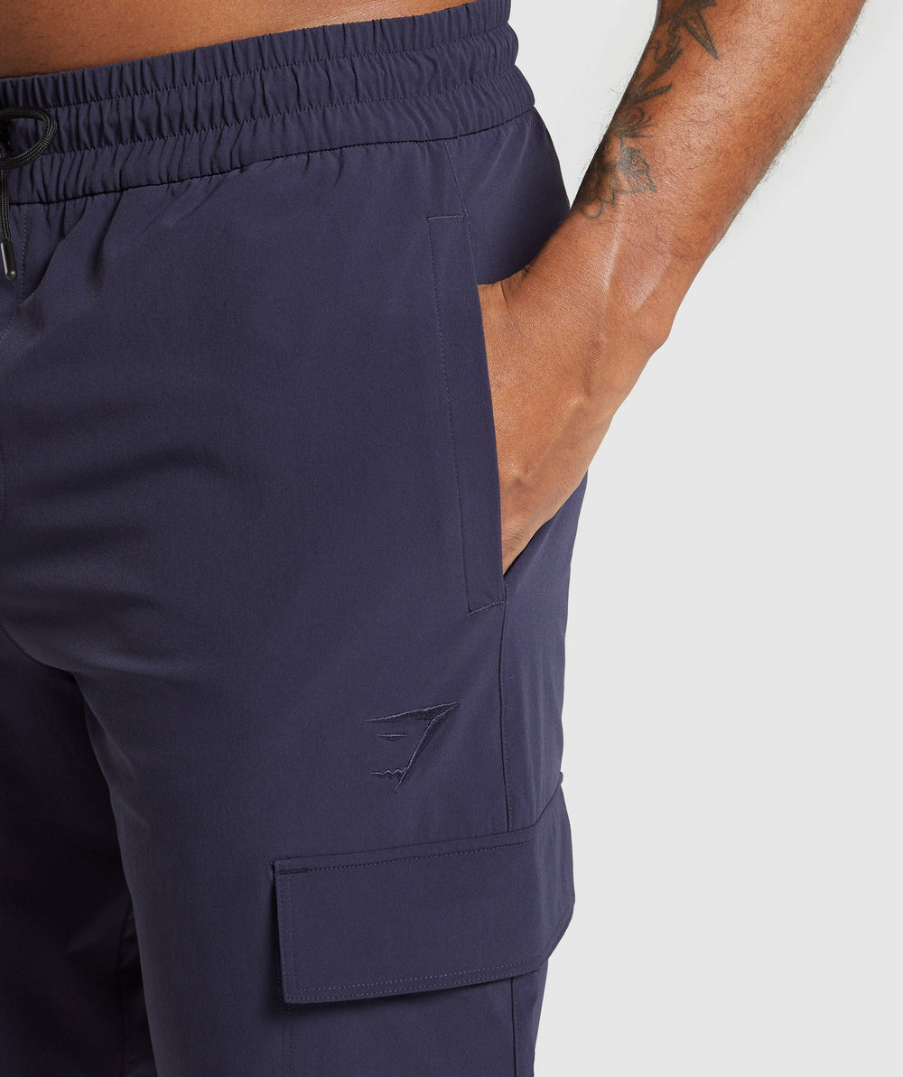 Stretch Woven Cargo Pants Heavy Blue