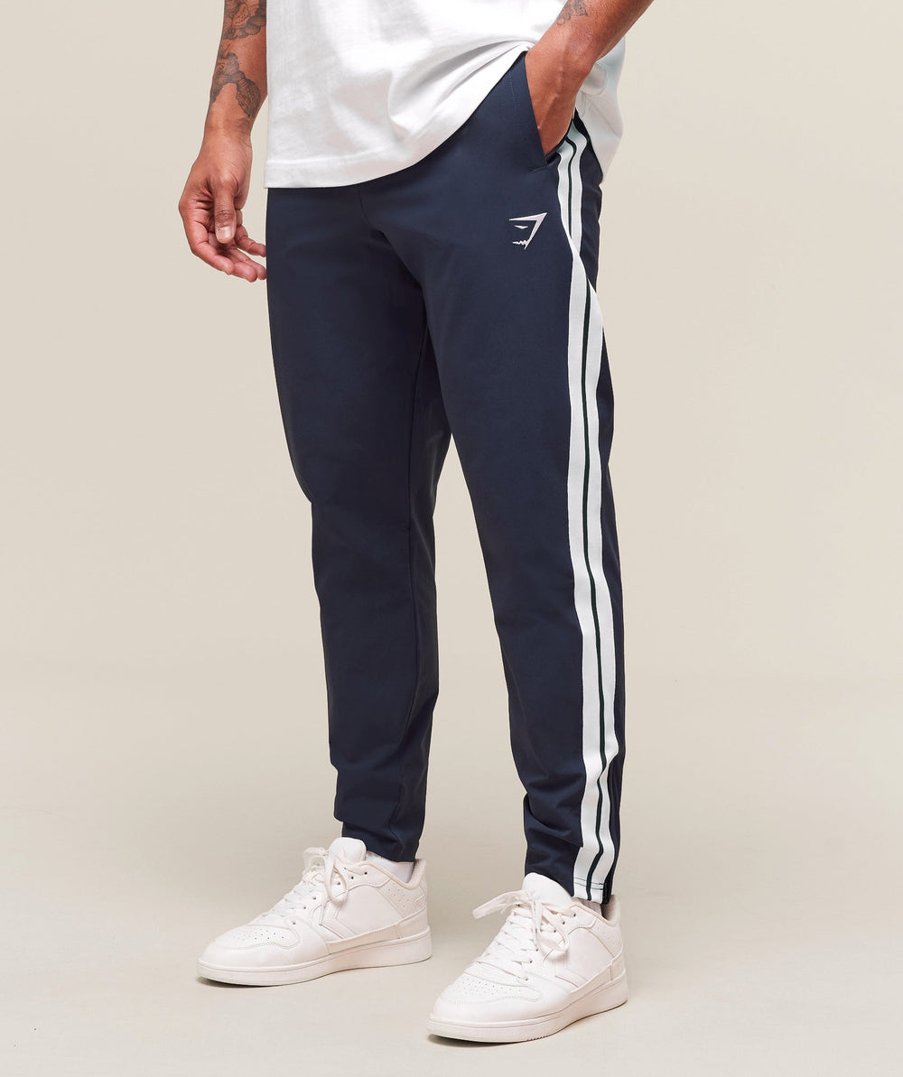 Retro Side Stripe Joggers Heavy Blue