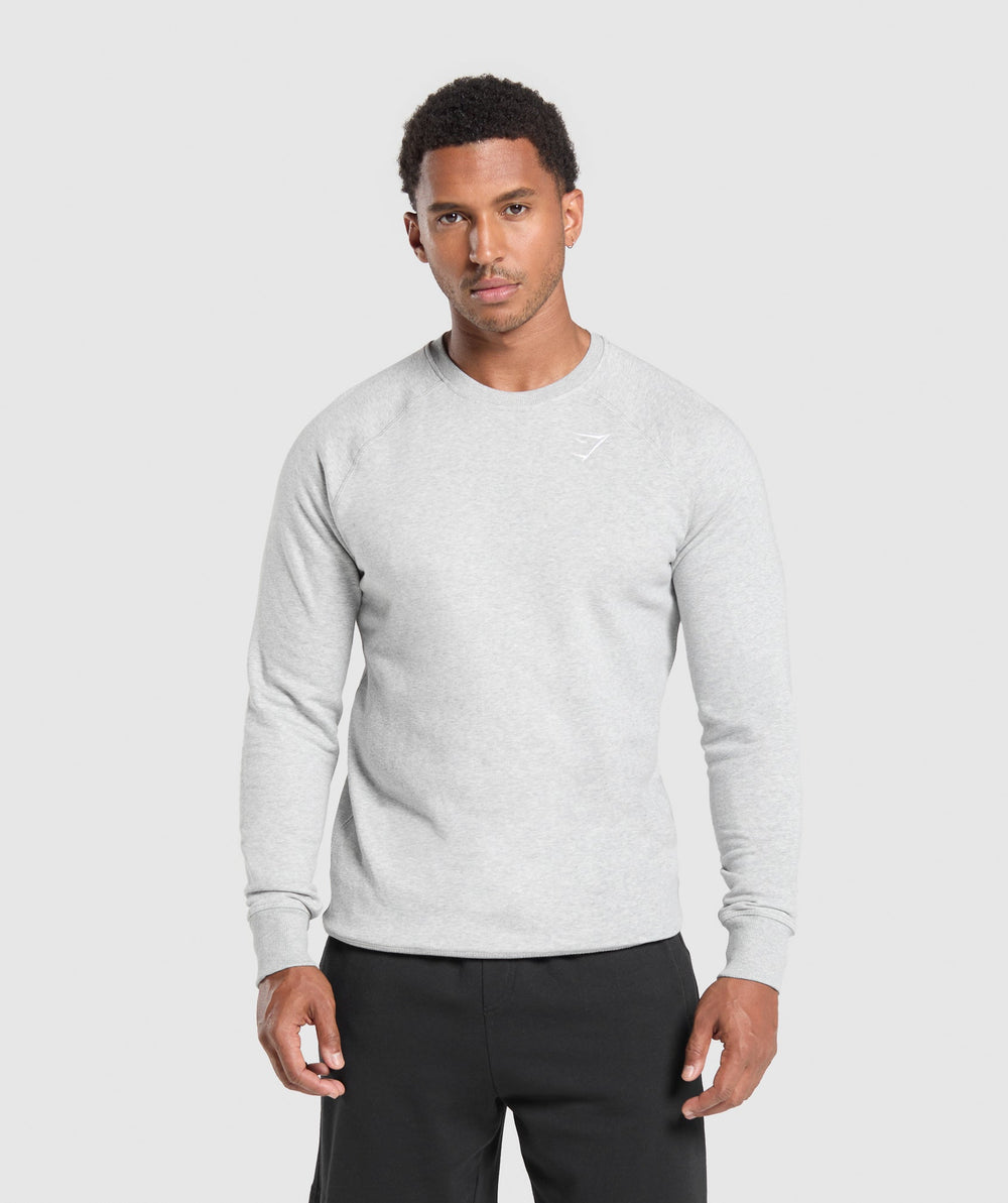 Crest Sweatshirt Light Grey Marl