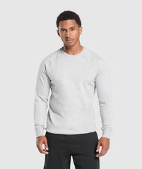Crest Sweatshirt Light Grey Marl