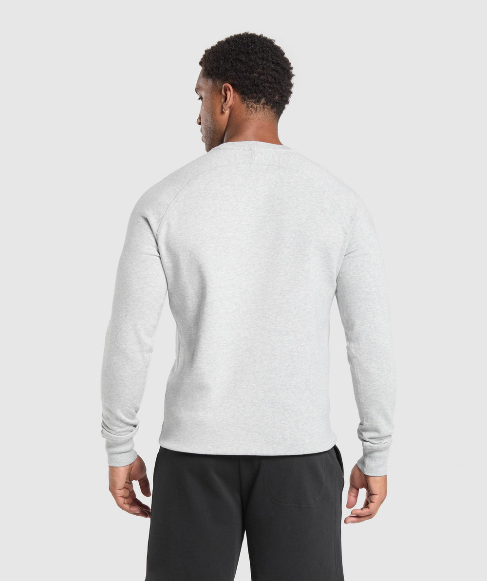 Crest Sweatshirt Light Grey Marl