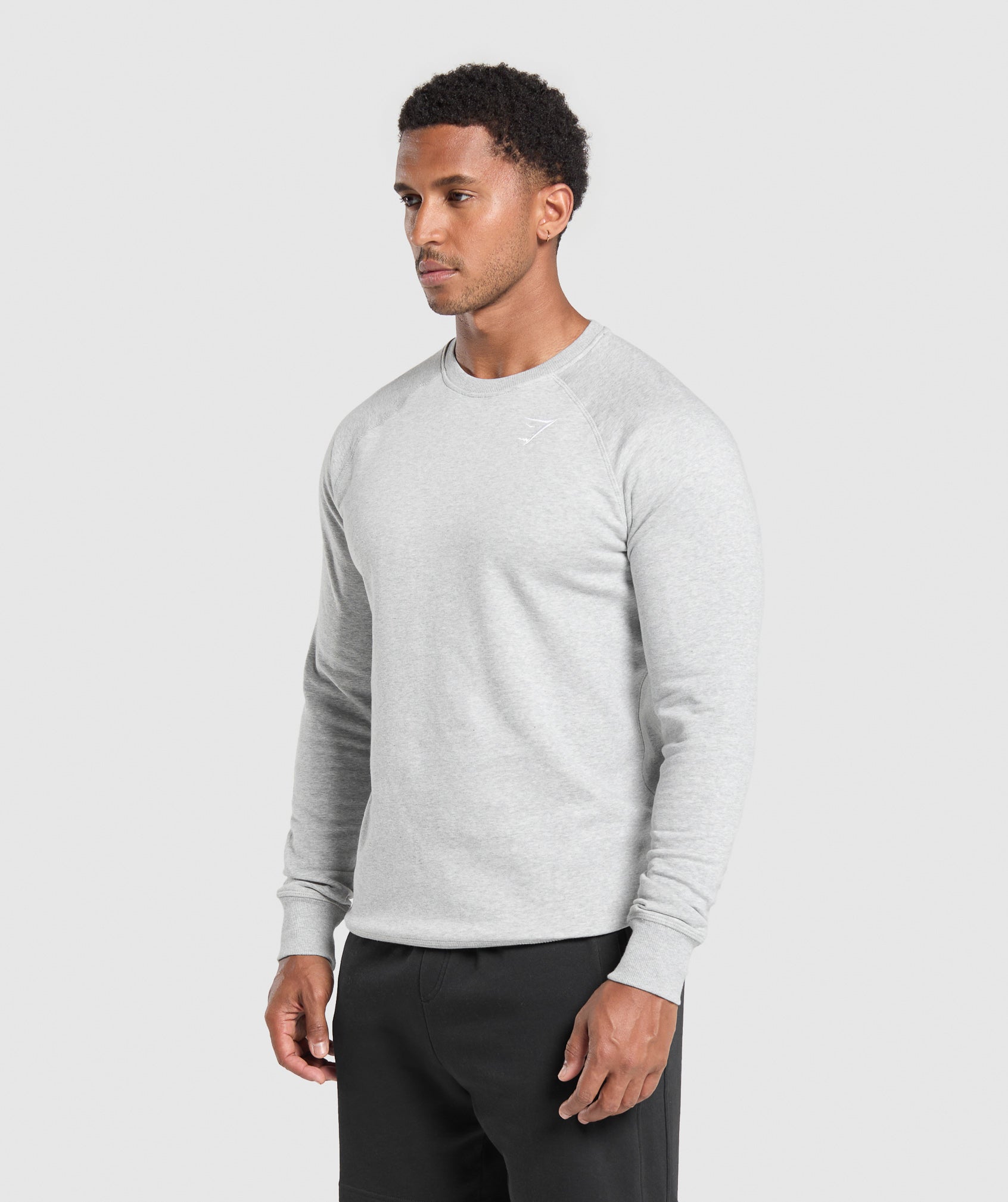 Crest Sweatshirt Light Grey Marl