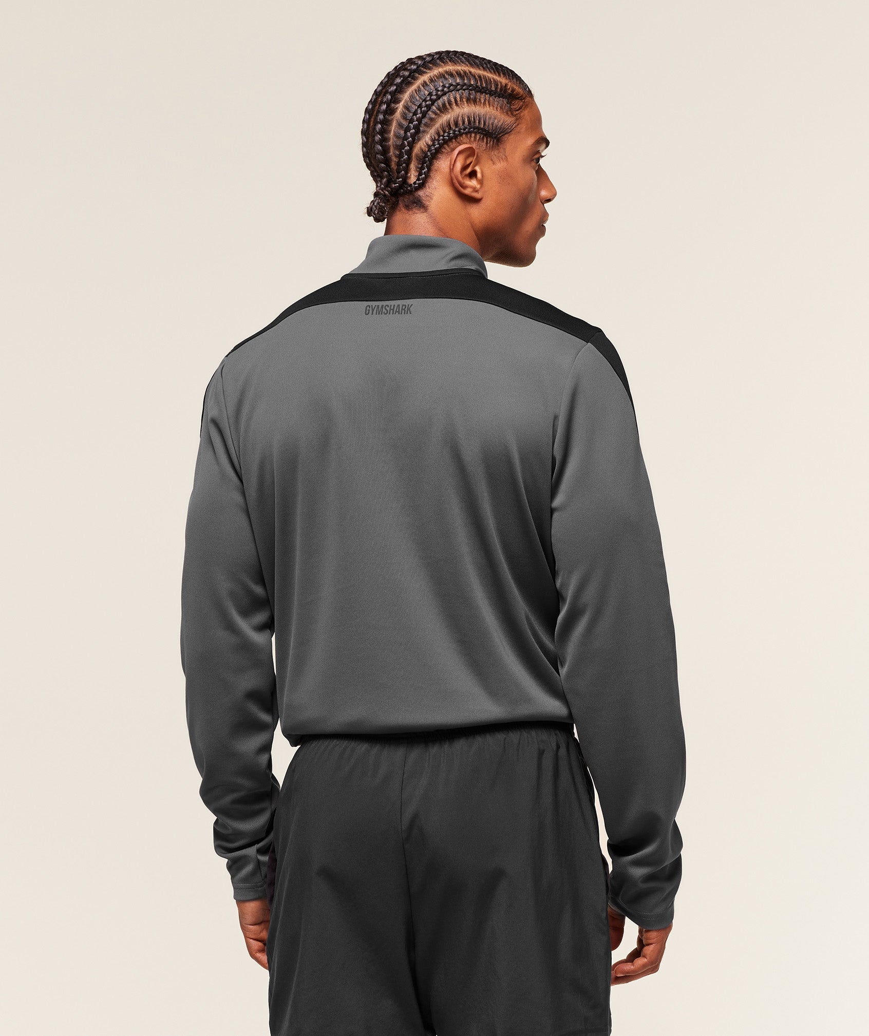 Arrival Block 1/4 Zip Dark Grey