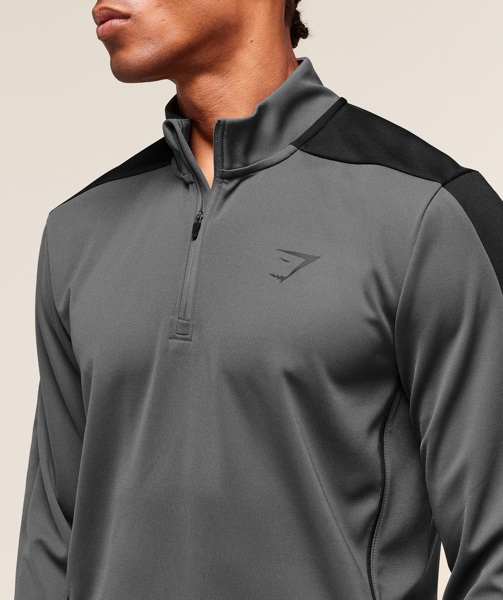 Arrival Block 1/4 Zip Dark Grey