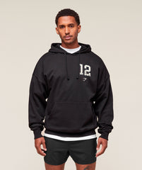 Collegiate Graphic Hoodie Black