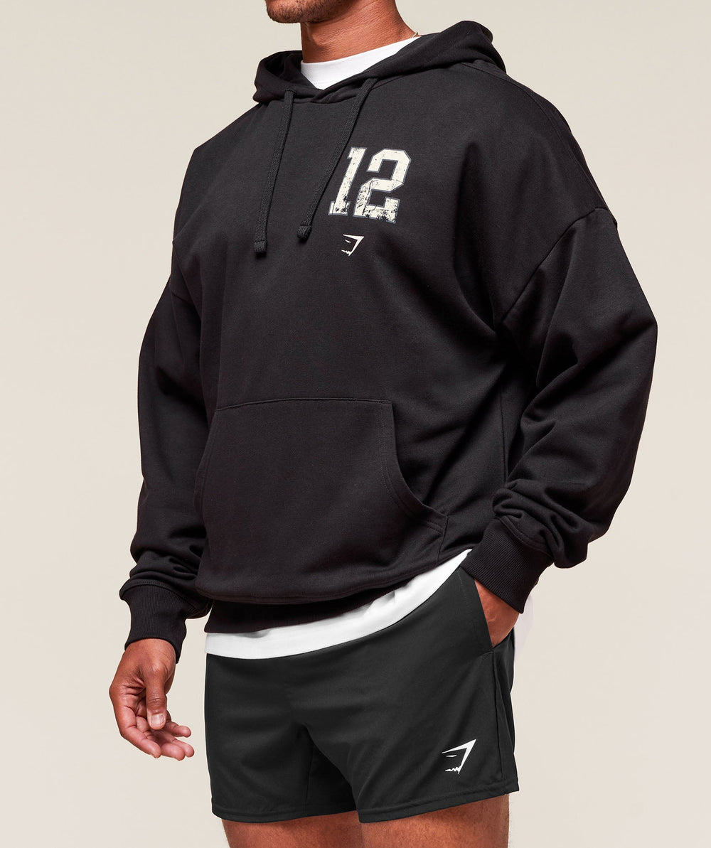 Collegiate Graphic Hoodie Black