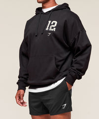 Collegiate Graphic Hoodie Black