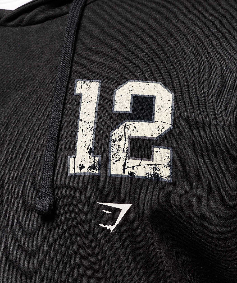 Collegiate Graphic Hoodie Black