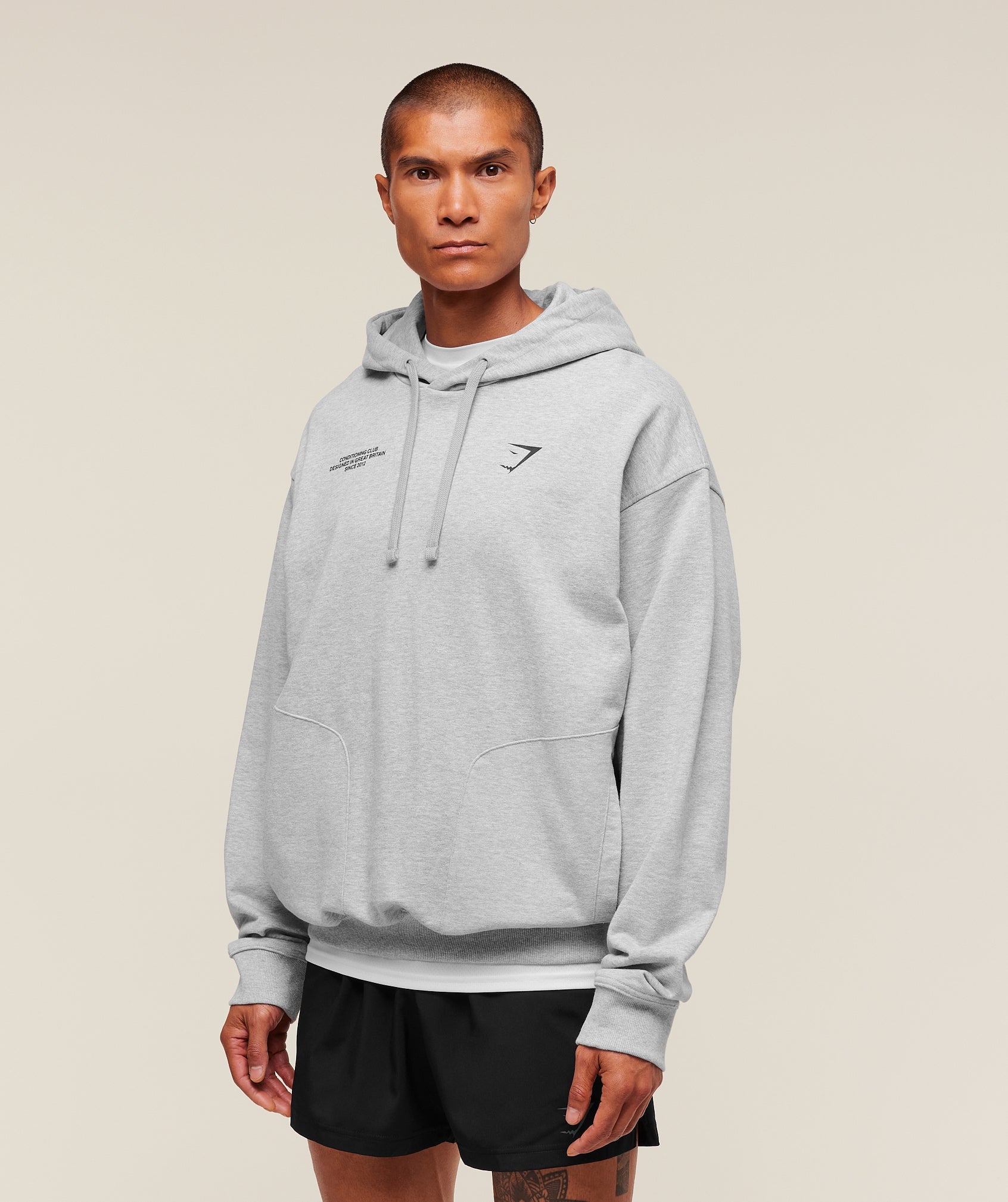 Conditioning Club Hoodie Light Grey Core Marl