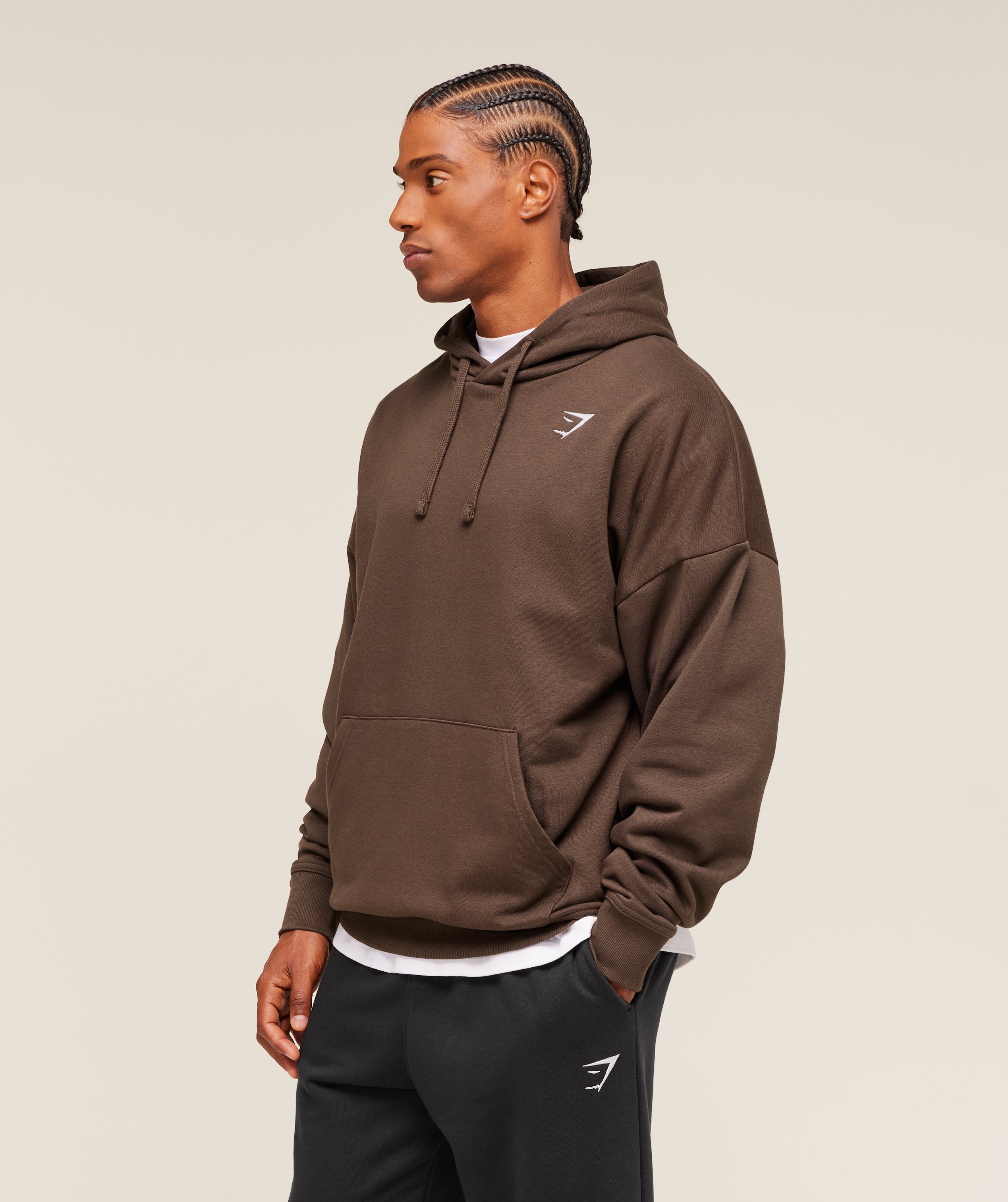 Crest Oversized Hoodie Archive Brown