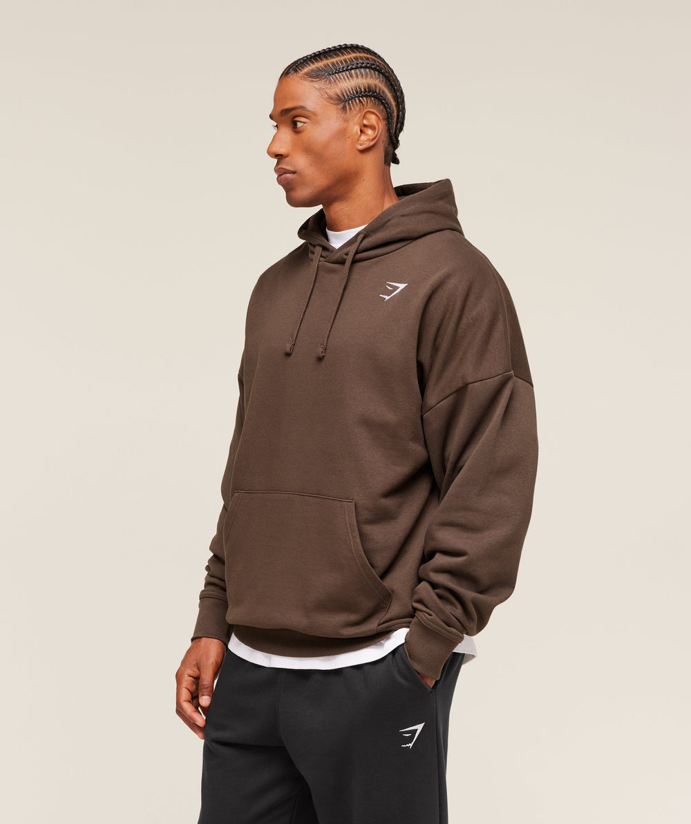 Crest Oversized Hoodie Archive Brown