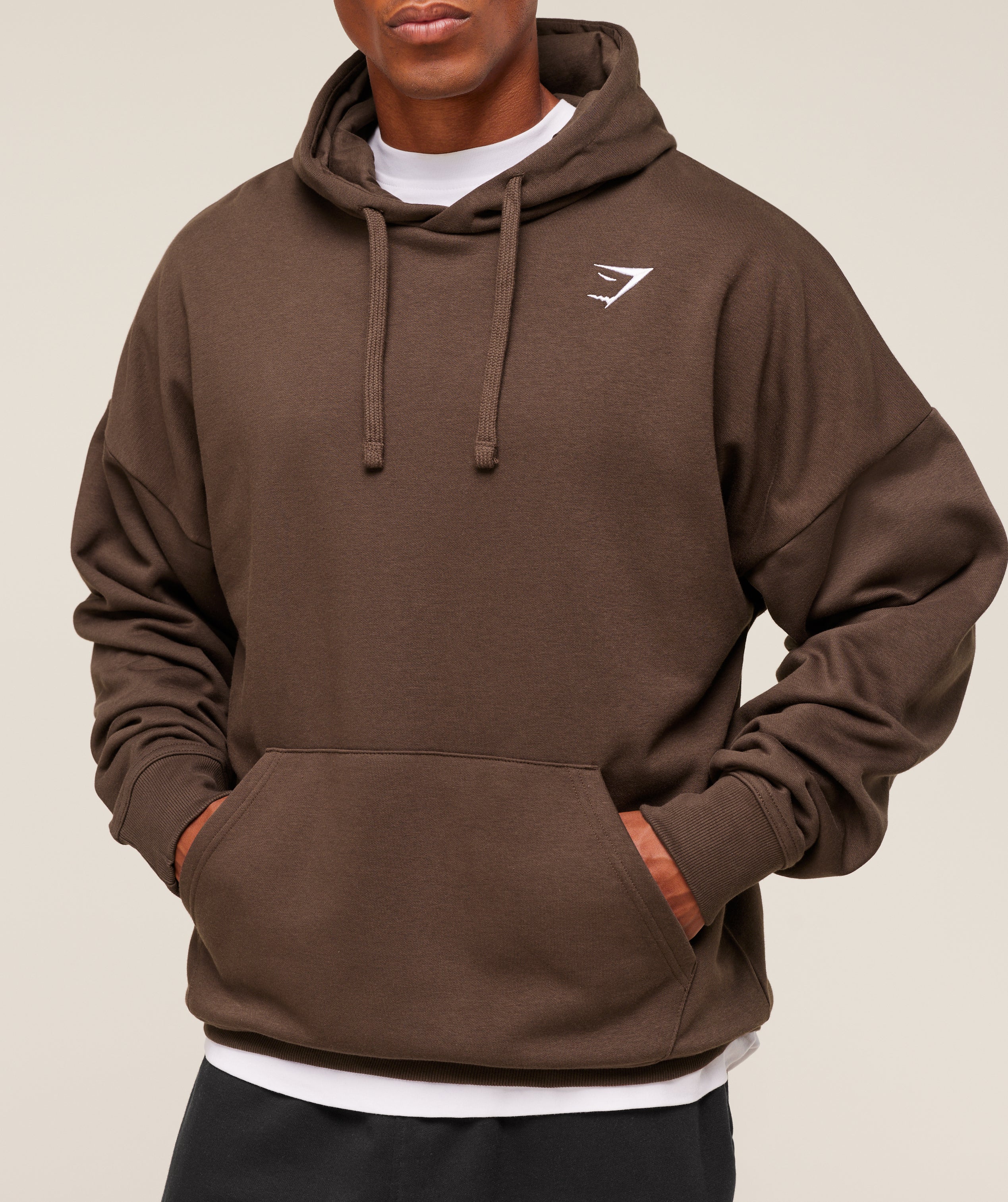 Crest Oversized Hoodie Archive Brown