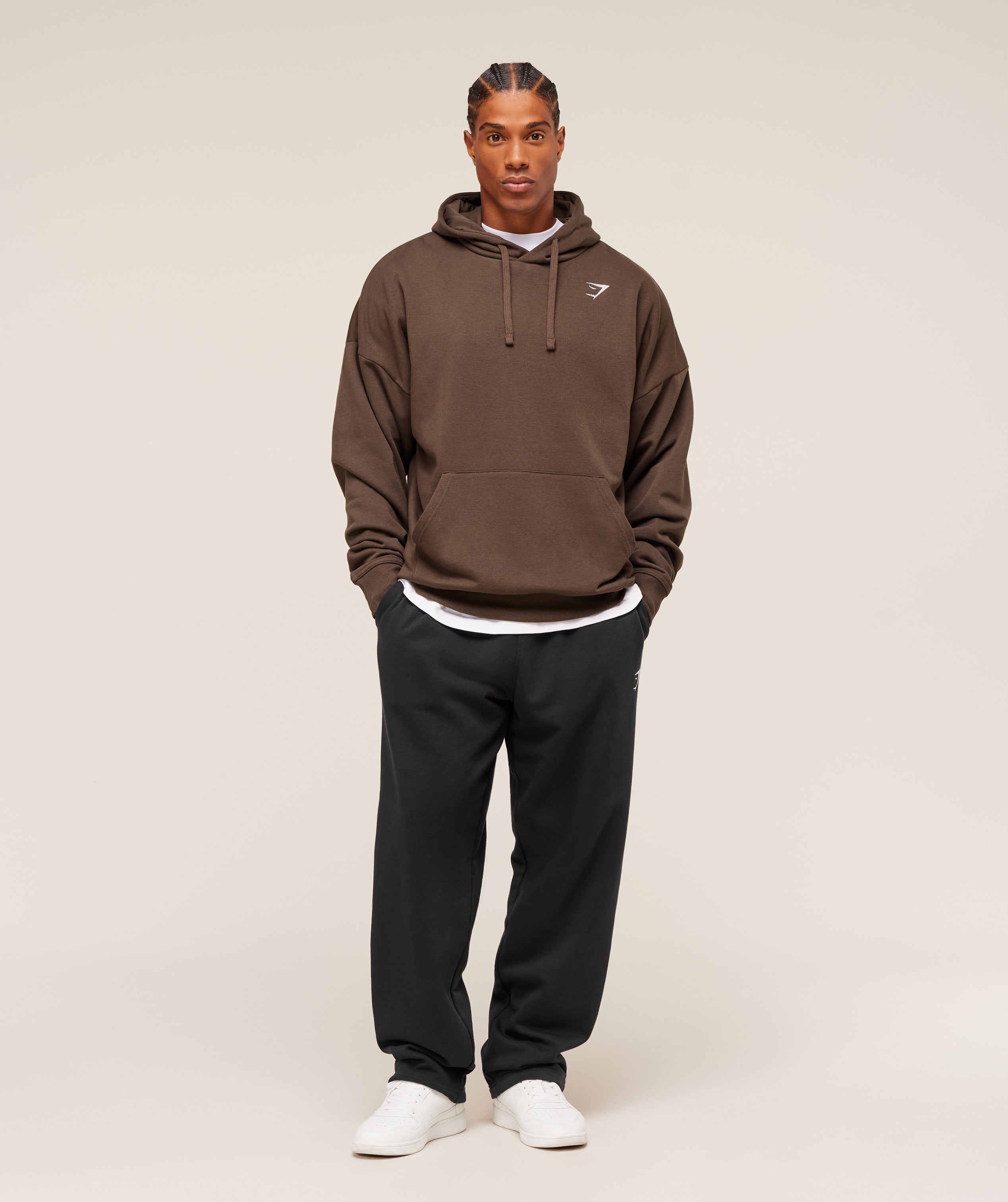 Crest Oversized Hoodie Archive Brown