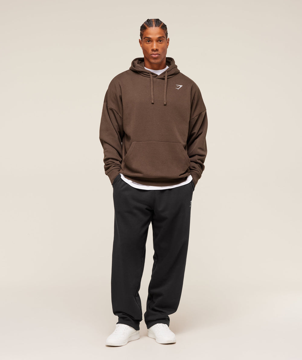 Crest Oversized Hoodie Archive Brown