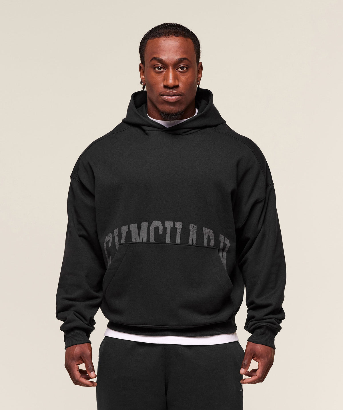 Pocket Graphic Hoodie Black