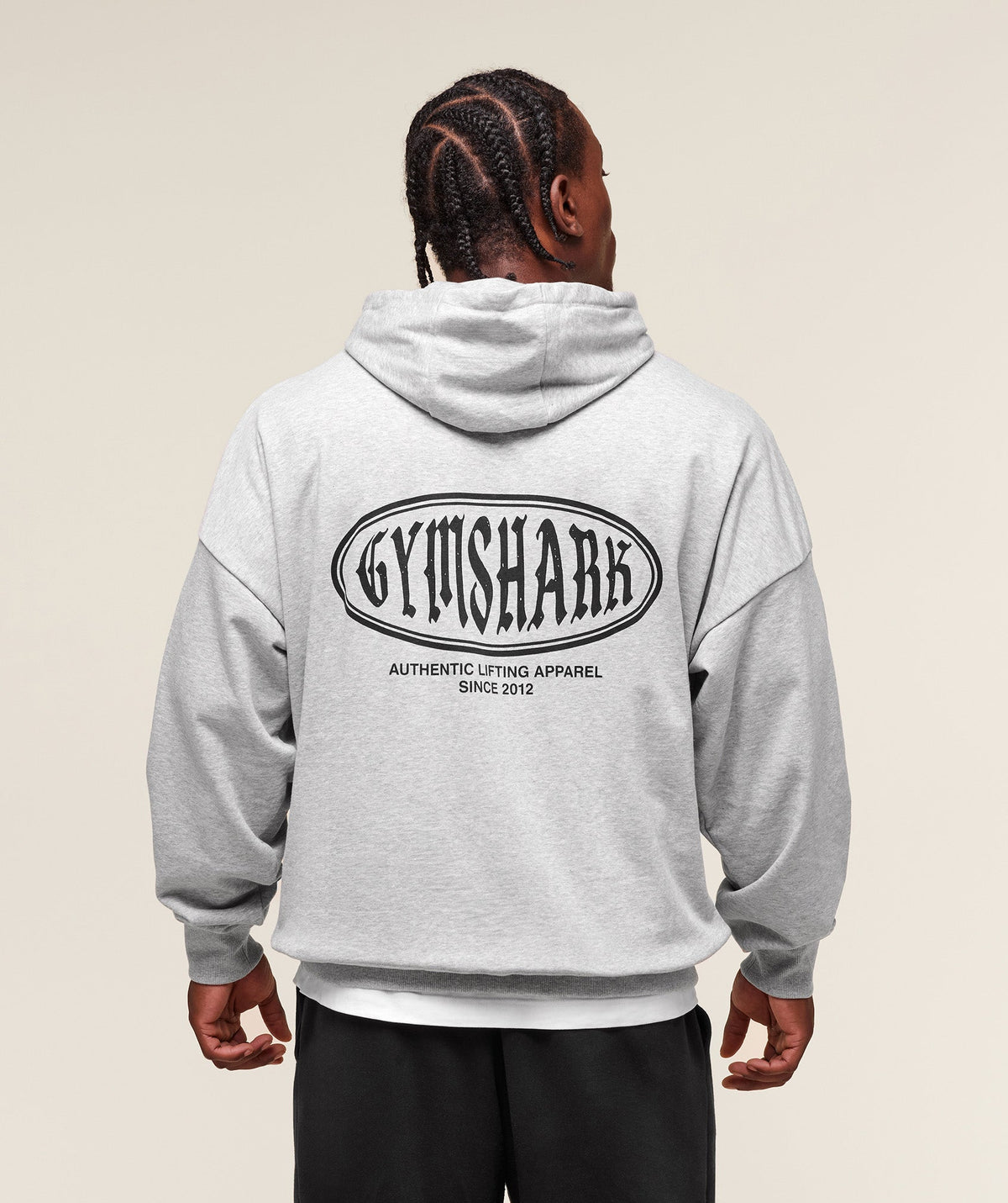 Authentic Lifting Apparel Hoodie Light Grey Core Marl