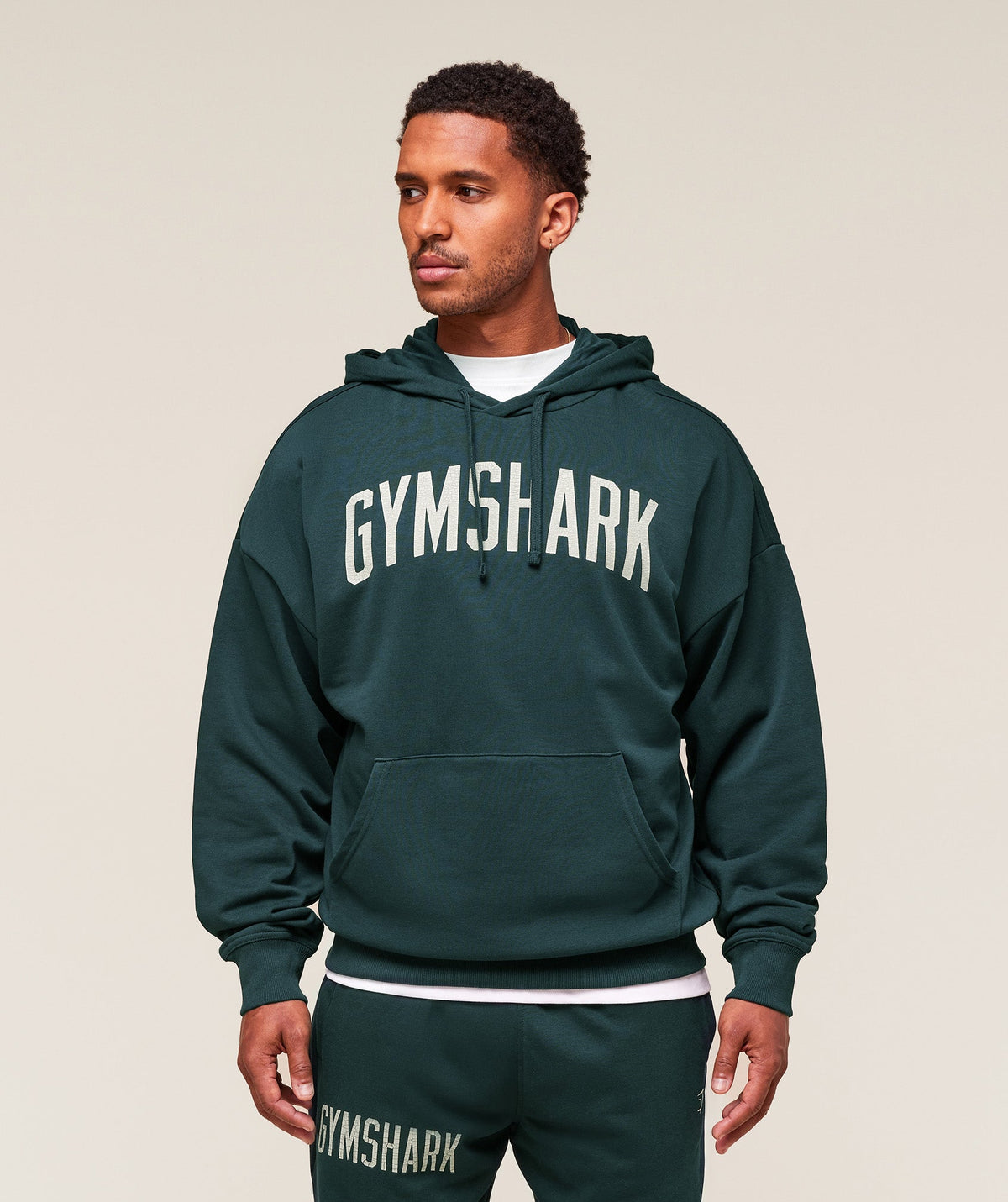 Worn Graphic Hoodie Deep Petrol Blue