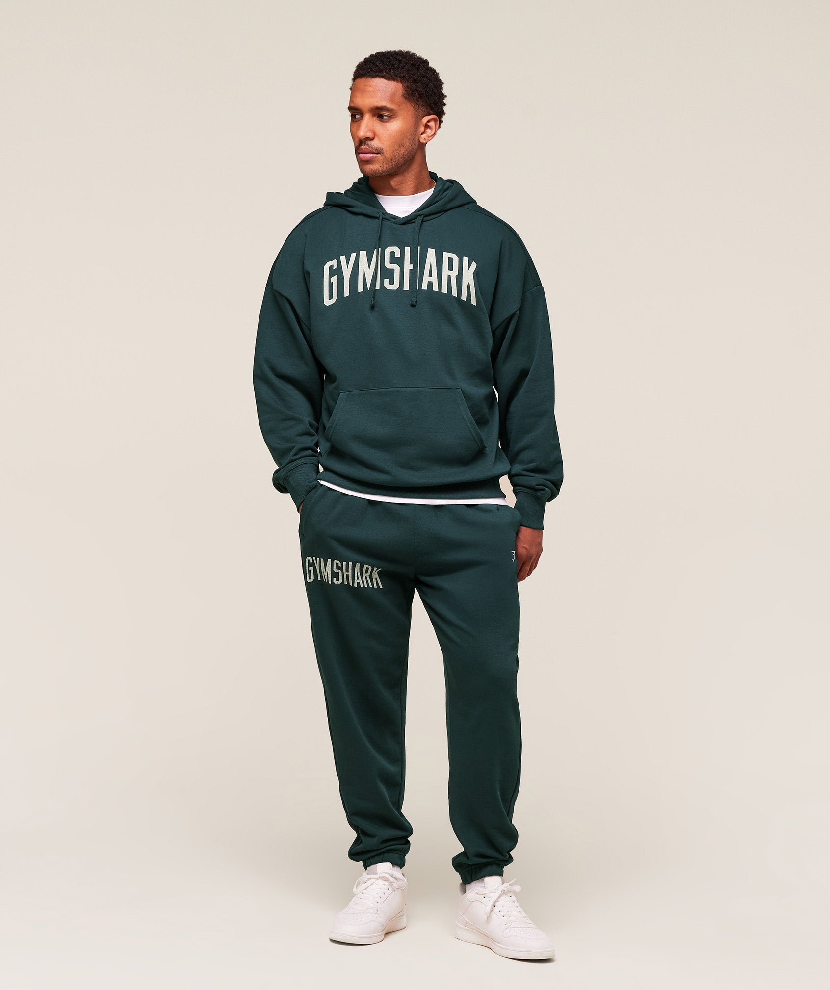 Worn Graphic Hoodie Deep Petrol Blue