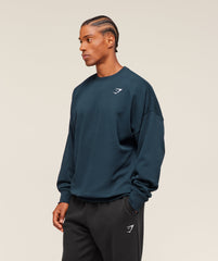 Crest Oversized Crew Navy