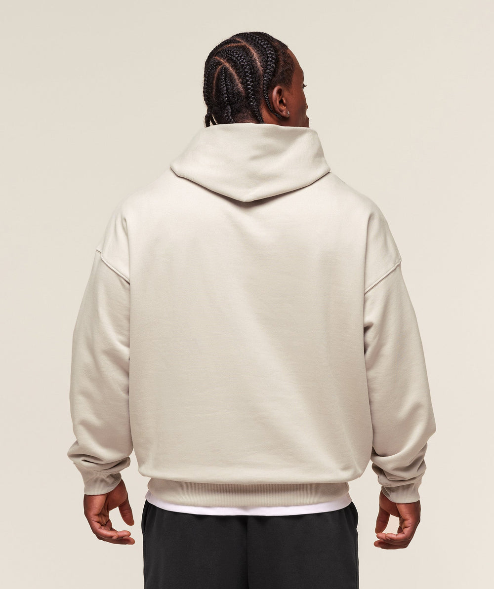 Pocket Graphic Hoodie Pebble Grey