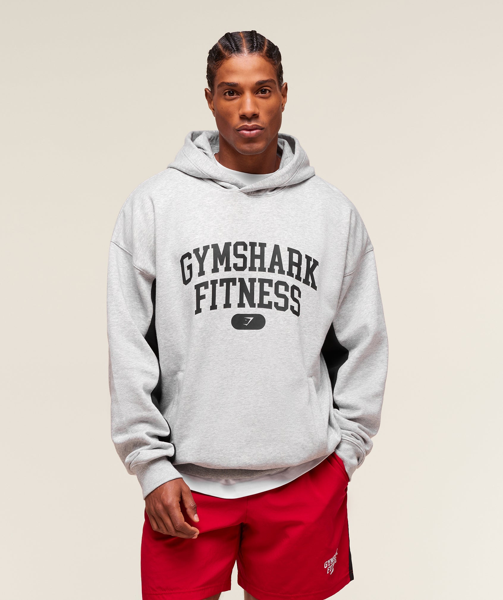 Varsity Hoodie Light Grey Core Marl