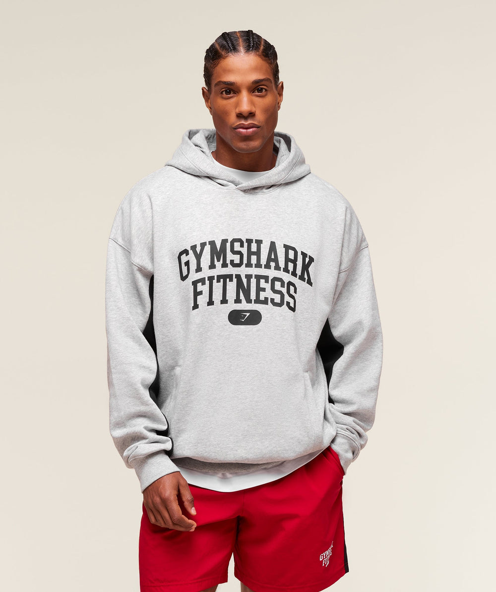 Varsity Hoodie Light Grey Core Marl