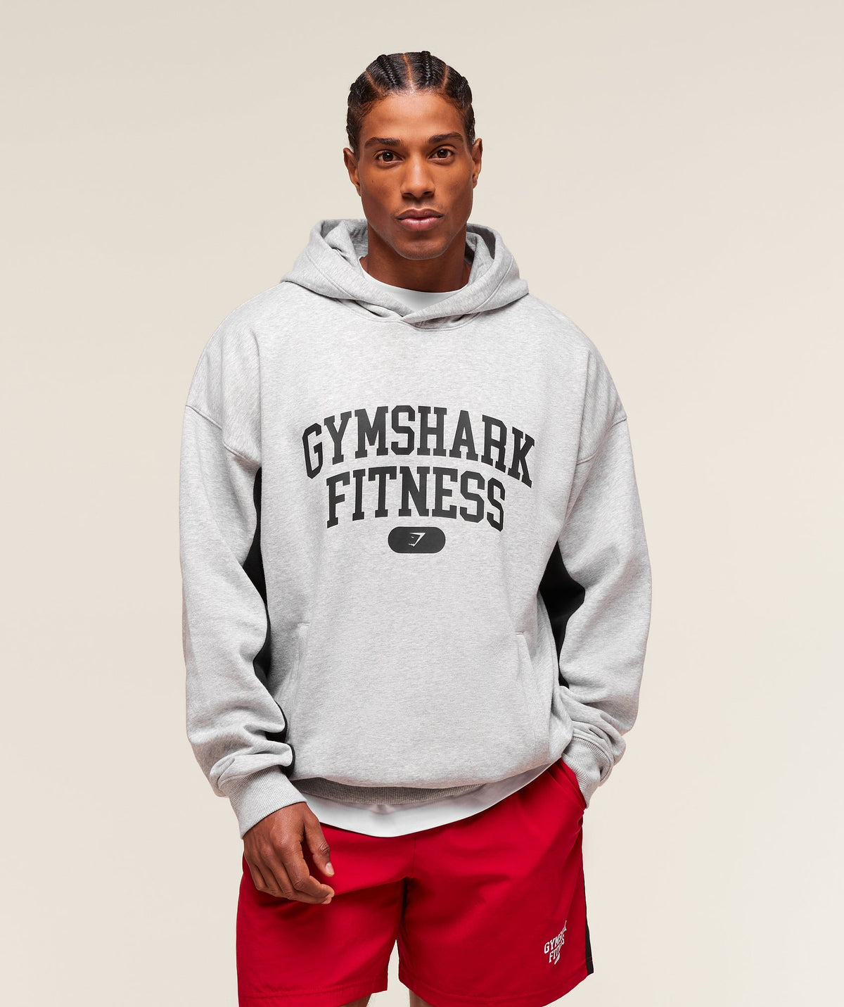 Varsity Hoodie Light Grey Core Marl