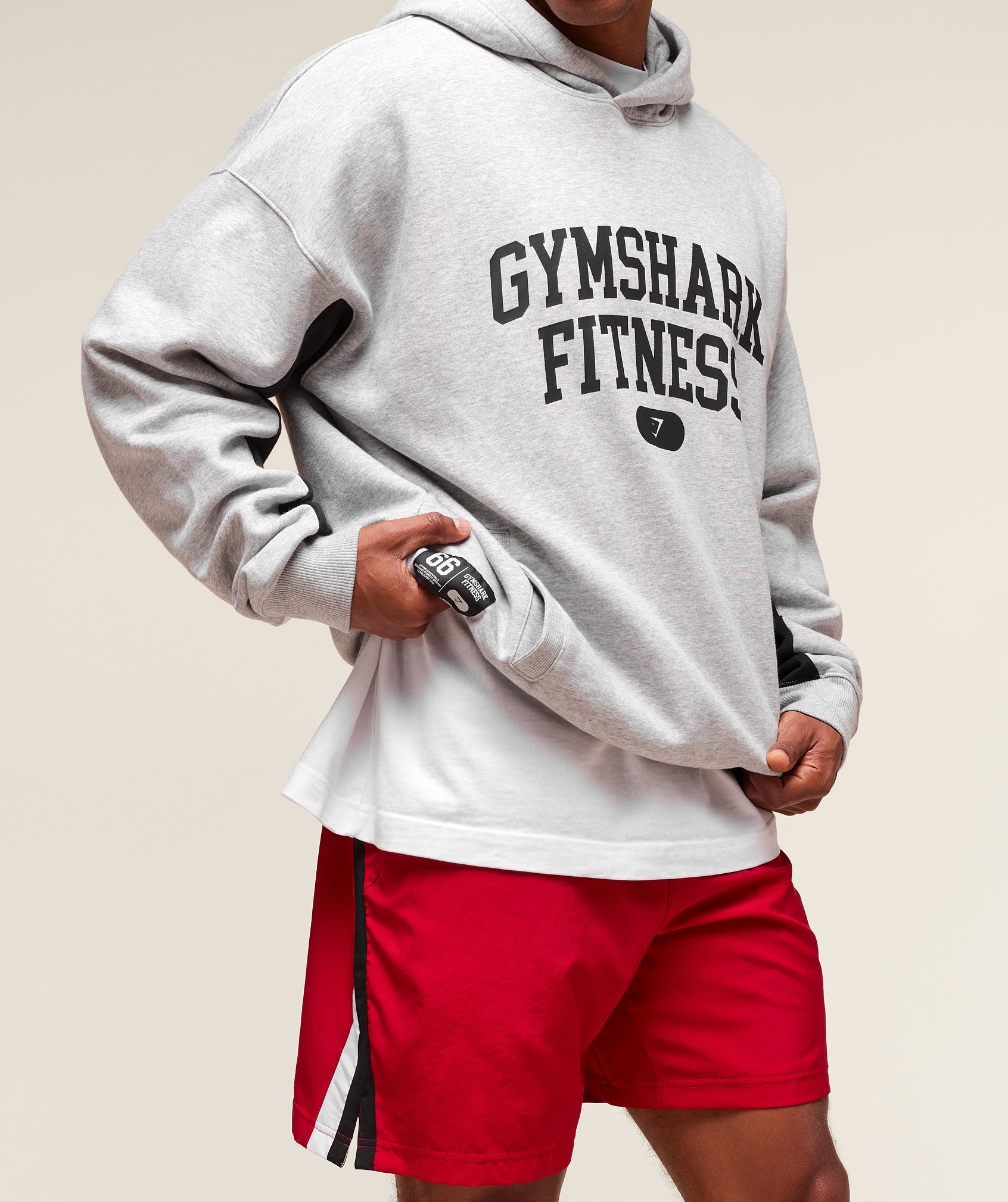 Varsity Hoodie Light Grey Core Marl