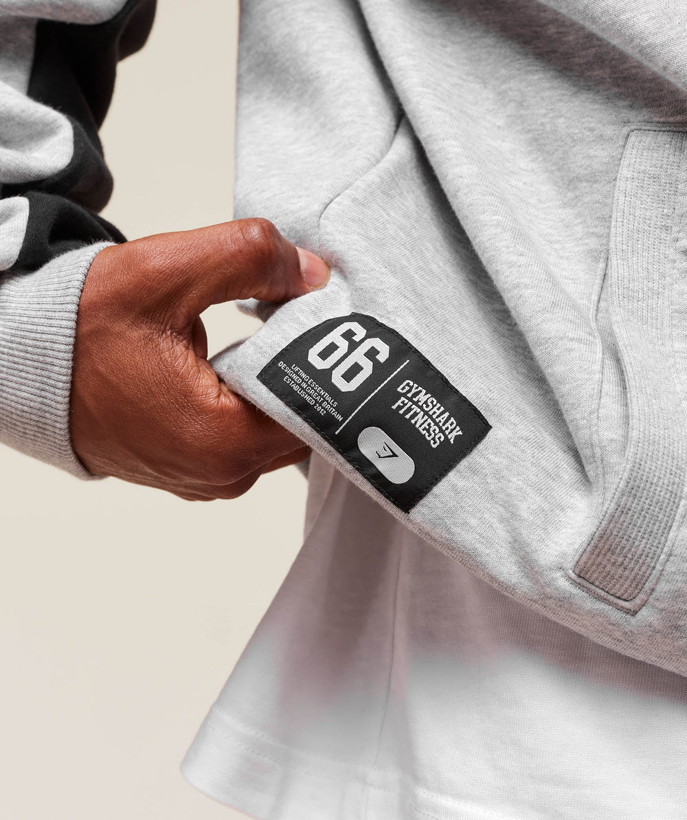 Varsity Hoodie Light Grey Core Marl