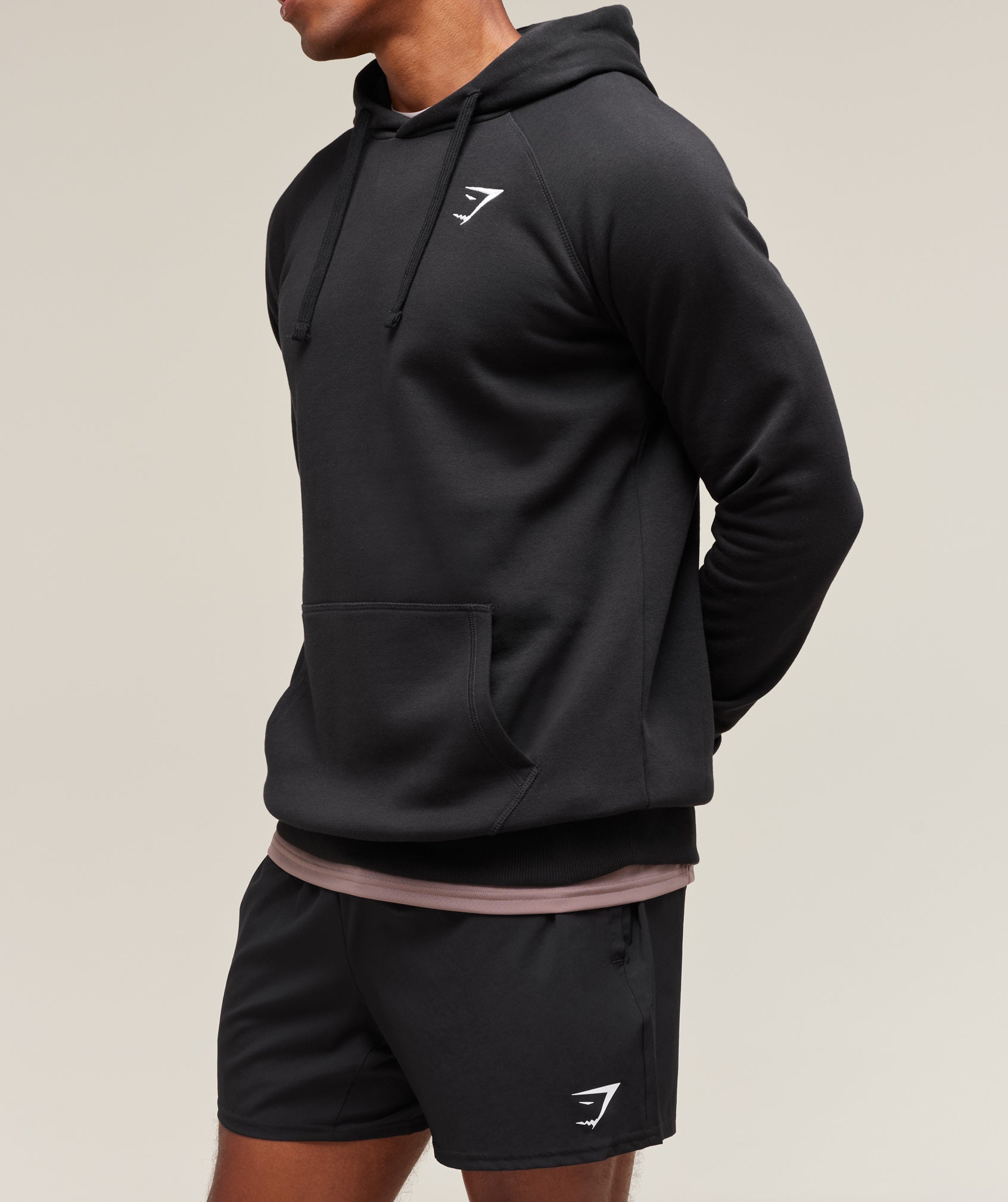 Crest Hoodie Black