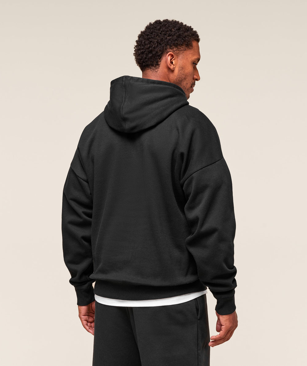 Crest Oversized Hoodie Black