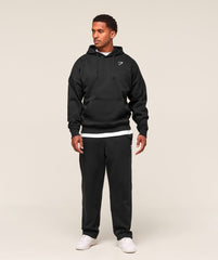 Crest Oversized Hoodie Black