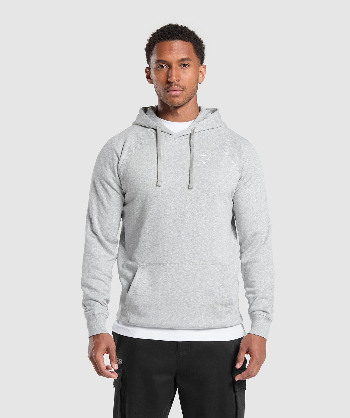 Crest Hoodie Light Grey Marl