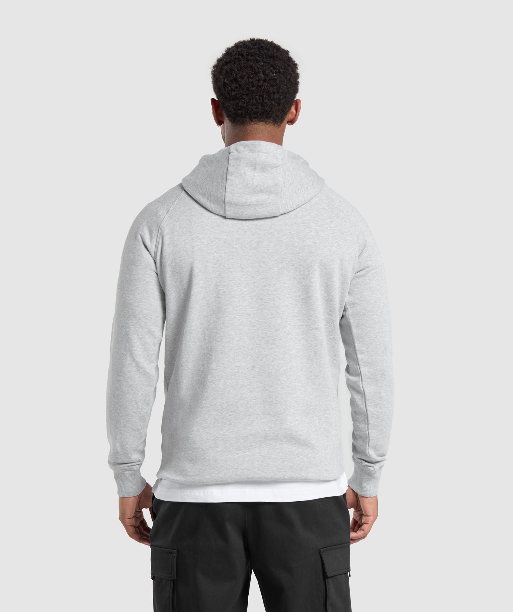 Crest Hoodie Light Grey Marl