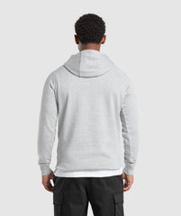 Crest Hoodie Light Grey Marl